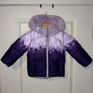 Snozu Kids Purple Gradient Puffer Jacket ~ Size 3T